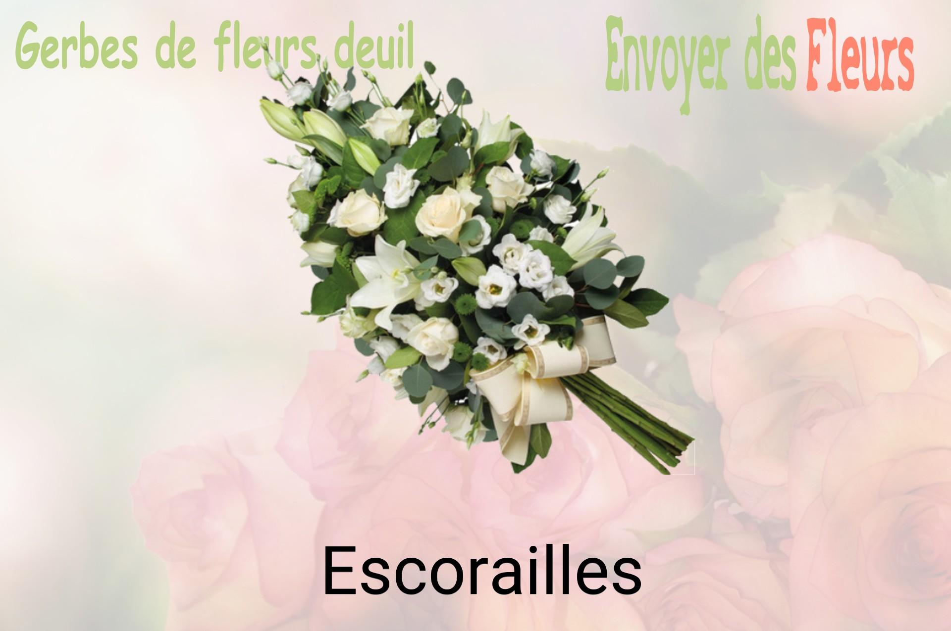 Gerbe de fleurs de deuil livrée à Escorailles